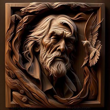 3D model John Noble Barlow American artist (STL)